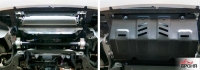 Защита радиатора, Mitsubishi L200 2015-, V - 2.4d; 2.4d H.P./Mitsubishi Pajero Sport 2016-, V - 3.0