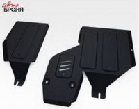 Защита топливных баков Автоброня, , Volkswagen Tiguan V - 2.0TSI, 2.0DI/4WD, 2011-2016, крепеж в комплекте, сталь, ()