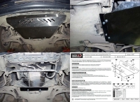 защита {картера} Mercedes-Benz CLK (2000 - 2003) 2,3 (кузов: W208) сталь 2 мм, Гибка, 8кг., 1 ли