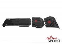 Комплект защит радиатор + картер + КПП + РК + комплект крепежа, Автоброня, Сталь, Toyota LC 150 Prado 2017-, V - 2.7; 2.8d; 4.0/Toyota LC 150 Prado 2013-2017, V - 2.7; 2.8d; 3.0d;4.0/Toyota LC 150 Prado 2009-2013, V - 2.7; 2.8d; 3.0d;4.0/Lexus GX 460 2009-2013-, V - 4.6; 3 части