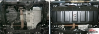 защита картера и КПП Автоброня Geely Emgrand X7 , FWD, V - 1,8; 2,0; 2,4