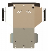 Защита {картера} TOYOTA Land Cruiser 100 (1998 - 2002) 4,2D АТ, МТ; 4,7 АТ (кузов: J10) алюмин. 5