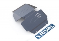 Защита картера Rival, , Cadillac Escalade V - 6.2, 2007-, крепеж в комплекте, алюминий,