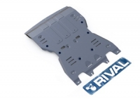 Защита КПП и РК Rival, , Porsche Macan V - 3.0, 3.6, 2014-, крепеж в комплекте, алюминий, ()