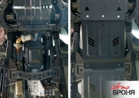 Защита КПП, Mitsubishi L200 2015-, V - 2.4d; 2.4d H.P./Mitsubishi Pajero Sport 2016-, V - 3