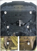 Защита картера Двигателя, КПП Kia Sportage 10-15/ Hyundai IX35