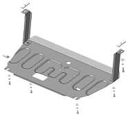 Защита стальная 1,5мм Д,КПП Kia Picanto с 2017 -