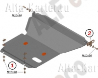 Защита картера и КПП Toyota Crown S150/170 4WD Mark Blit 2002-2007