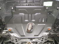 Защита картера и кпп (двигателя и коробки) Chevrolet Aveo (2011-) (штат. крепление) (сталь 2мм)