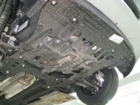 Защита картера и кпп (двигателя и коробки) Chevrolet Aveo (2011-) (штат. крепление) (сталь 2мм)