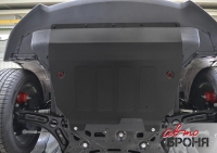 Защита картера + КПП + комплект крепежа, АвтоБРОНЯ, Сталь, Geely Coolray 2020- , V - 1.5