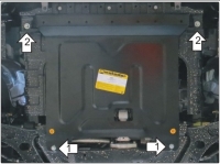 Защита картера и КПП Hyundai Solaris 10-16/Rio 10-16