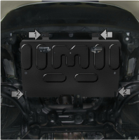 Защита картера и КПП Nissan Juke 2010-2019