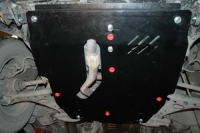 Защита {картера и КПП} CHERY Tiggo с кенгурином китайского пр-ва (2005 -) 2,4 ; сталь 2,5 мм, Гибка,