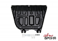 Защита картера + КПП + комплект крепежа, АвтоБРОНЯ, Сталь, Hyundai Solaris 2017-, V - 1.4; 1.6/Kia Rio 2017-, V - 1.4; 1.6/Kia Rio X-Line 2017-, V - 1.4; 1.6