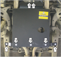 Защита (АКПП) Subaru Legacy 1998-2004;Subaru Outback II 1998-2004; V=2,5 3,0, сталь 2 мм, [ вес 6,8