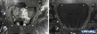 Защита картера + КПП + комплект крепежа, RIVAL, Сталь, Nissan Qashqai 2019-, V - 2.0; полный привод/Nissan X-Trail 2018-, V - 2.5; полный привод/Nissan X-Trail 2015-2018, V - 2.0; 2.5/Nissan X-Trail 2007-2015, V - 2.0; 2.5/Nissan Qashqai 2015-2019, V - 1.2T; 2.0; сборка РФ/Renault Koleos 2017-2020, V - 2.0; 2.5; 2.0d/Renault Koleos 2008-2017, V - 2.0d; 2.0; 2.5