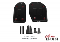 Защита топливного бака + комплект крепежа, Автоброня, Сталь, Toyota Rav4 2019-, V - 2.5; 2.0